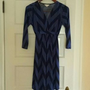 Black and Blue Maternity Dress